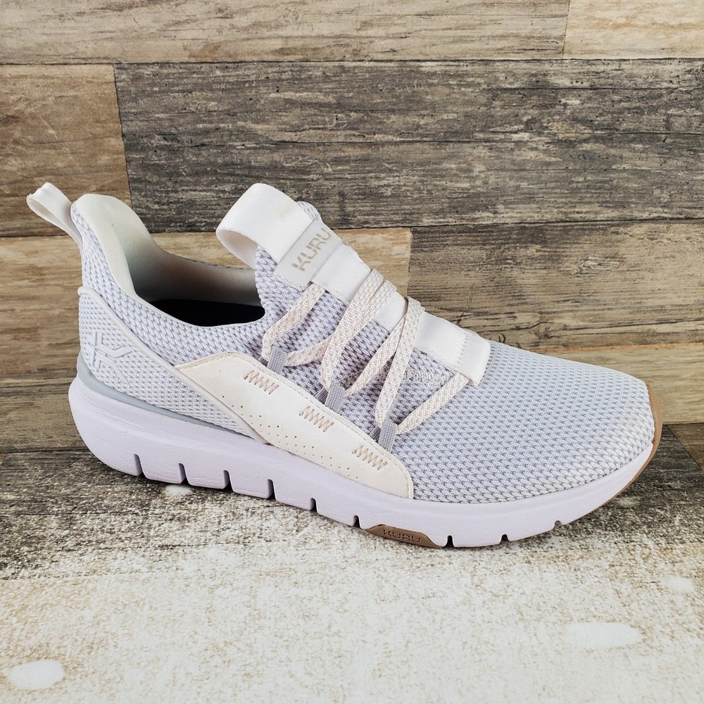 Kuru Flex Womens Shoes Sz 8 M Athletic Running White Round Toe Slip On Sneakers